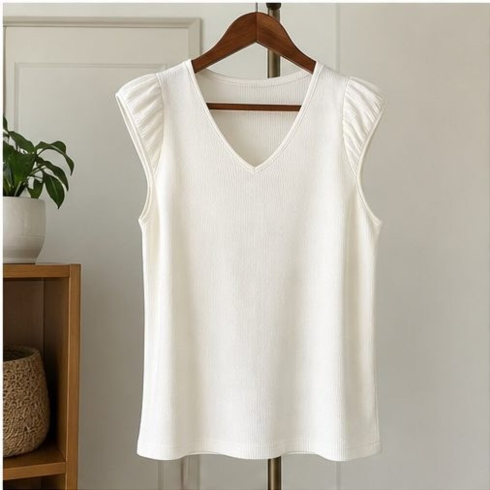 Ivory Ruffle Blouse